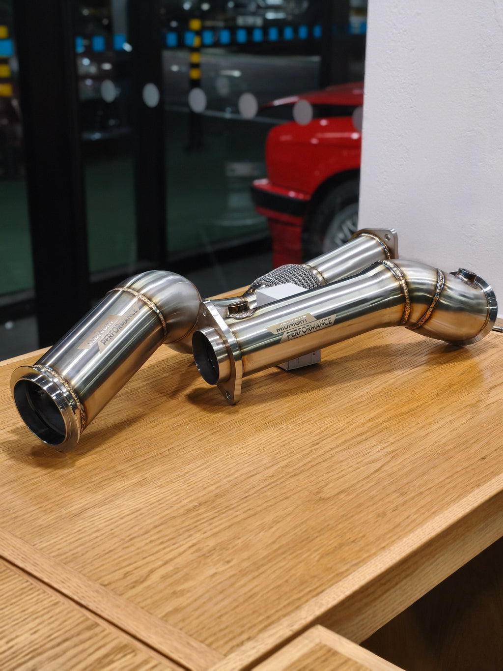 Midnight Performance™ BMW M2 / M3 / M4 (G80 G81 G82 G83 G87) S58 Stainless Steel Decat Downpipes