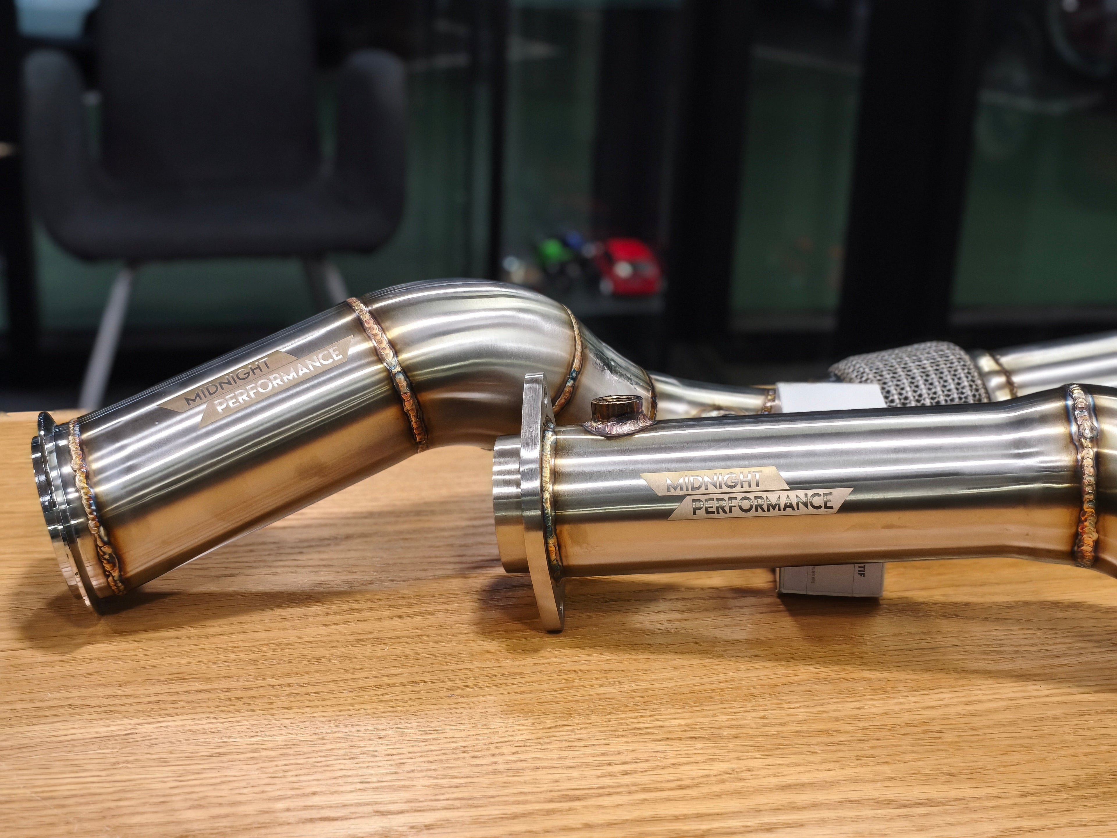Midnight Performance™ BMW M2 / M3 / M4 (G80 G81 G82 G83 G87) S58 Stainless Steel Decat Downpipes