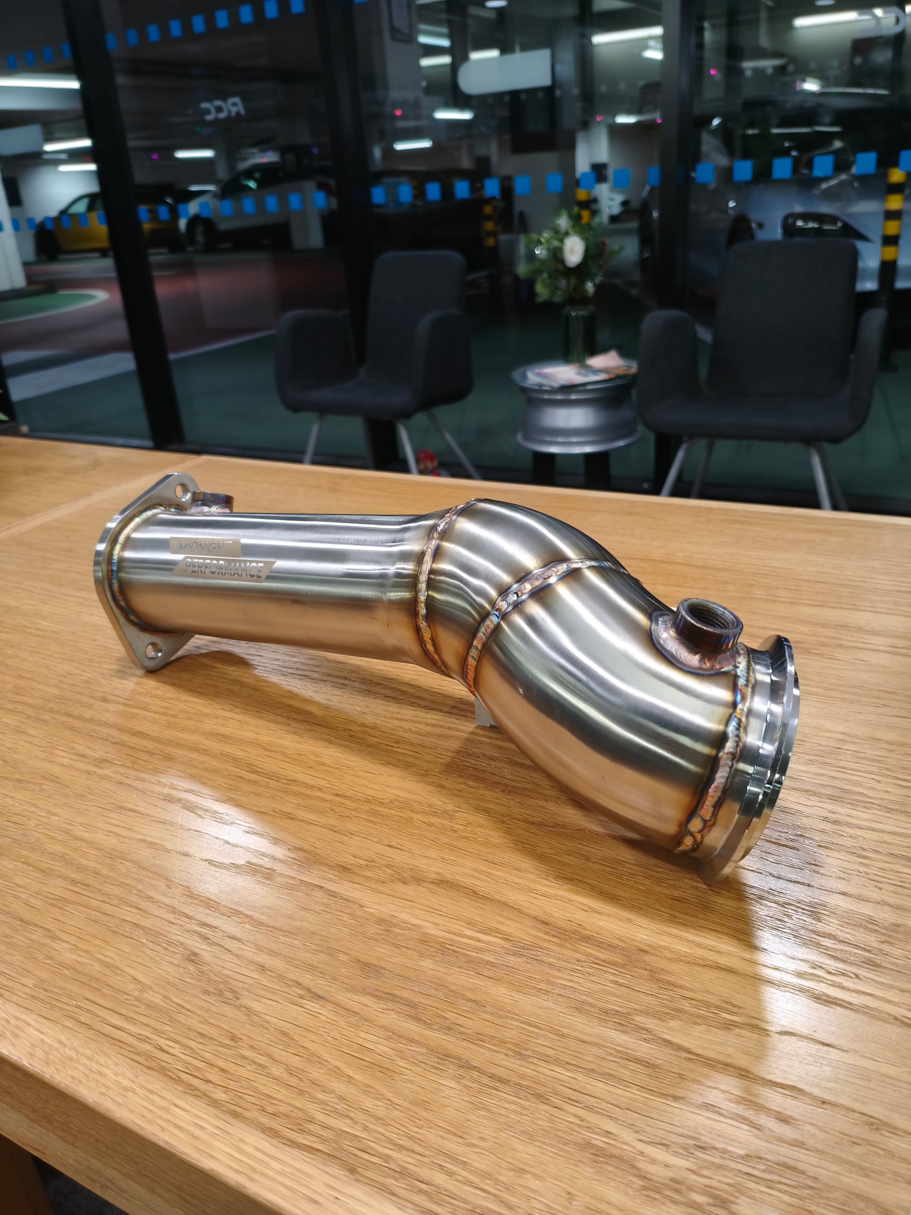 Midnight Performance™ BMW M2 / M3 / M4 (G80 G81 G82 G83 G87) S58 Stainless Steel Decat Downpipes