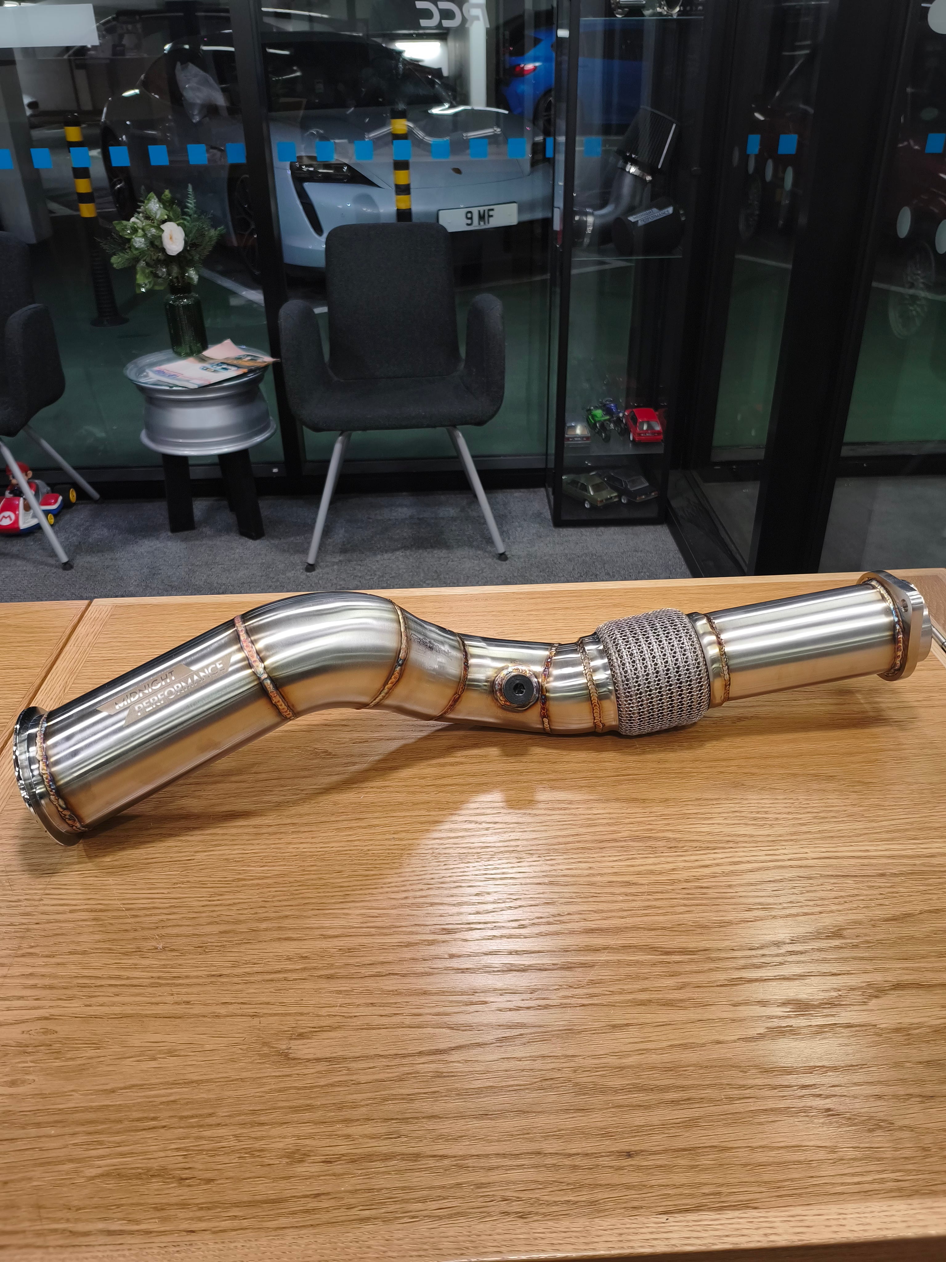 Midnight Performance™ BMW M2 / M3 / M4 (G80 G81 G82 G83 G87) S58 Stainless Steel Decat Downpipes