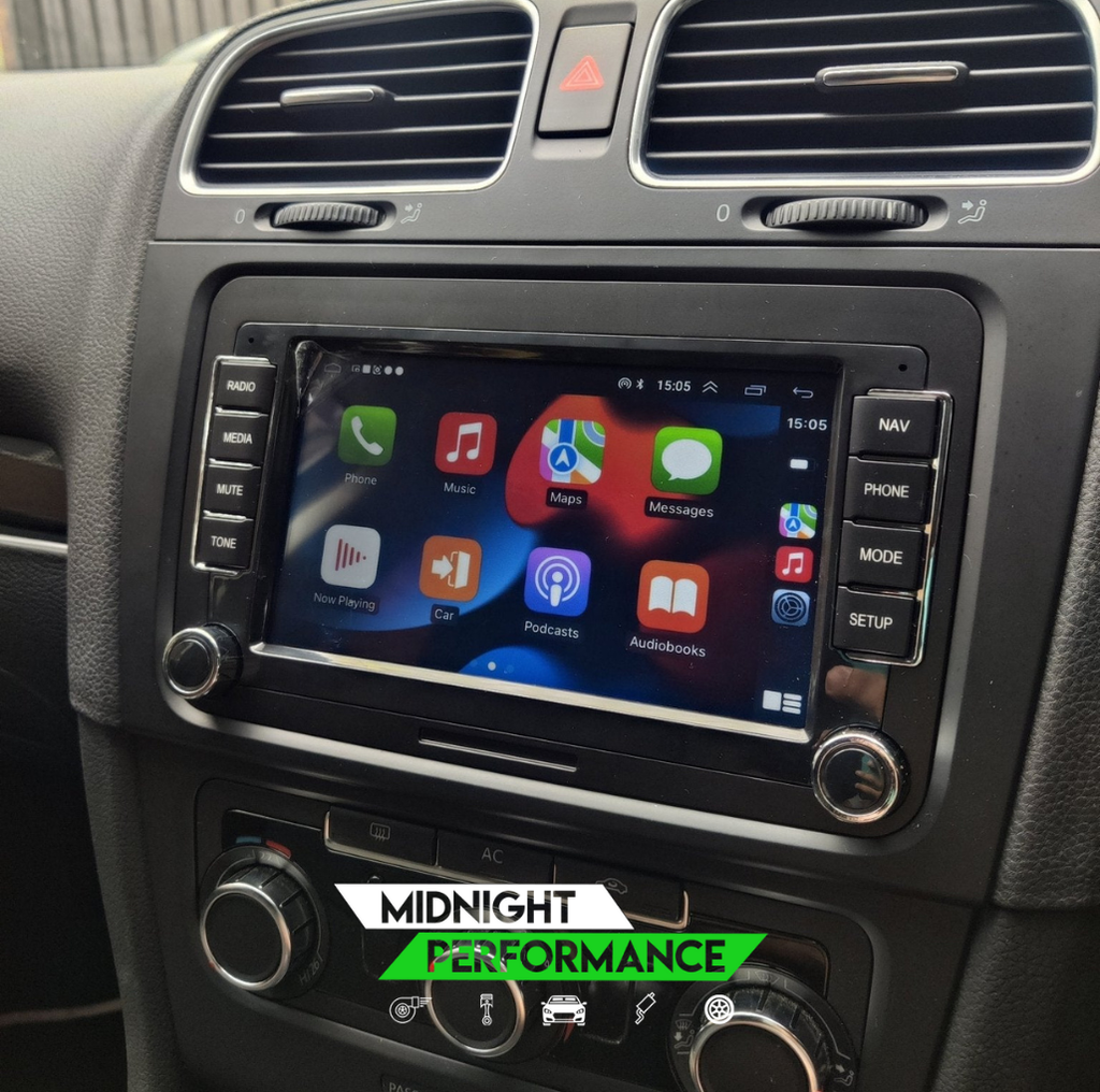 VW Apple CarPlay & Android Auto Stereo Upgrade for Golf, Polo, Leon 4GB Ram 64GB Storage (OEM style) - Midnight Performance