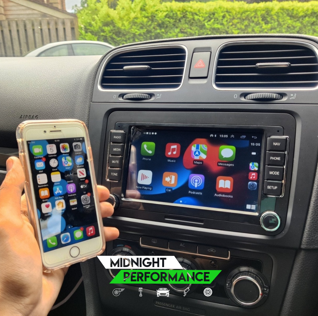 VW Apple CarPlay & Android Auto Stereo Upgrade for Golf, Polo, Leon 4GB Ram 64GB Storage (OEM style) - Midnight Performance