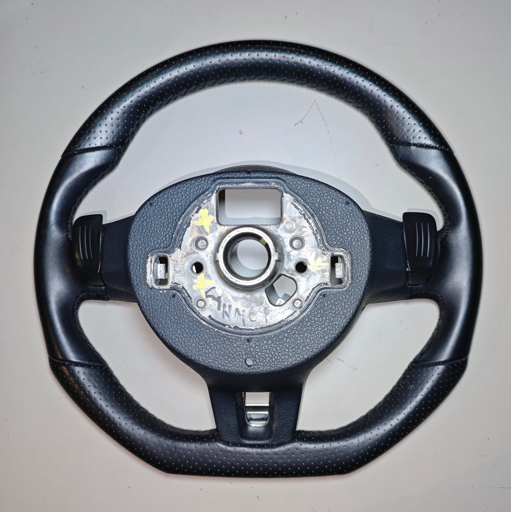 Golf R Mk6 Flat Bottom Steering Wheel With flappy paddles (Genuine) - Modified Parts Supplier