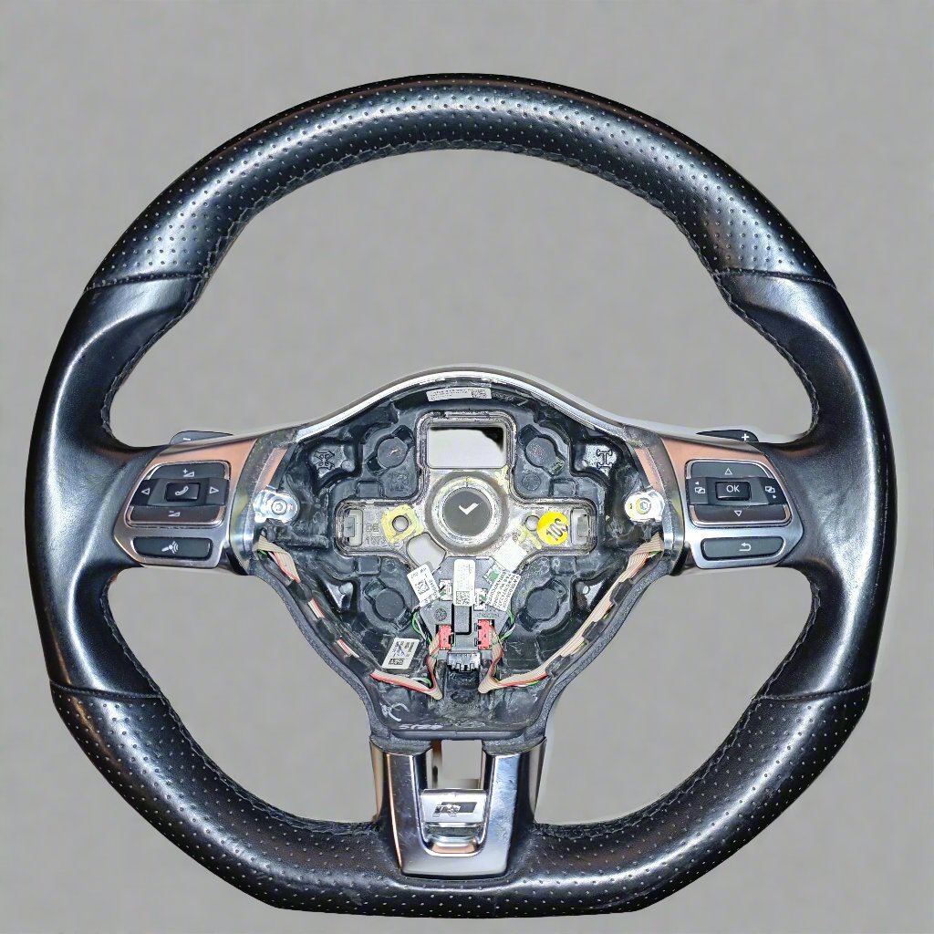 Golf R Mk6 Flat Bottom Steering Wheel With flappy paddles (Genuine) - Modified Parts Supplier