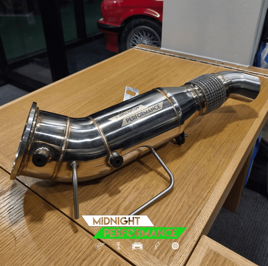 Midnight Performance™ BMW B58 Gen 3 Stainless Steel High-Flow Decat Downpipe - Modified Parts Supplier