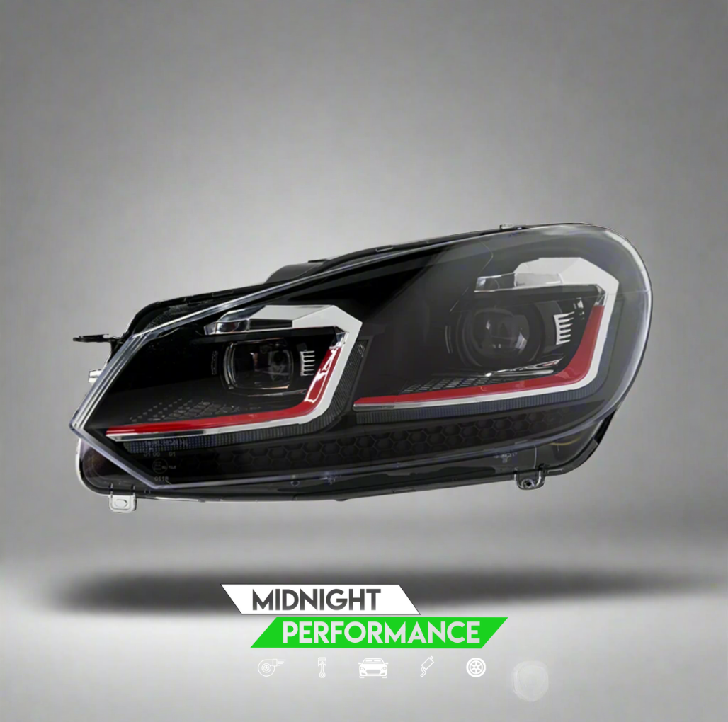 VW Golf MK6 LED Headlights MK7.5 Style - Midnight Performance