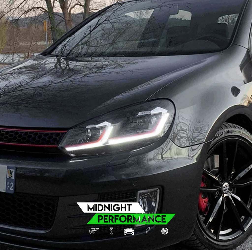 VW Golf MK6 LED Headlights MK7.5 Style - Midnight Performance